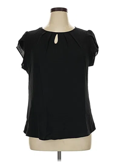Pre-owned Blooming Jelly Short Sleeve Blouse In Black