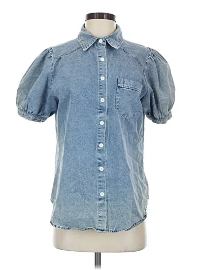 Pre-owned Blooming Jelly Short Sleeve Blouse In Blue