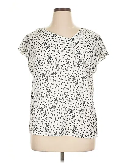 Pre-owned Blooming Jelly Short Sleeve Blouse In Ivory