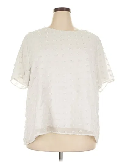 Pre-owned Blooming Jelly Short Sleeve Blouse In Ivory