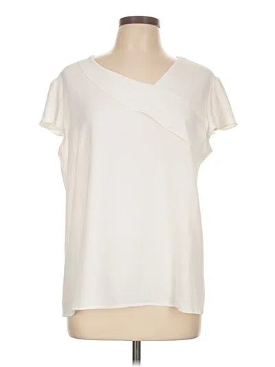 Pre-owned Blooming Jelly Short Sleeve Blouse In Ivory