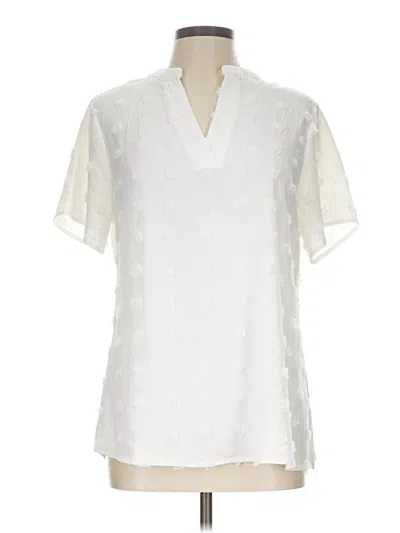 Pre-owned Blooming Jelly Short Sleeve Blouse In Ivory