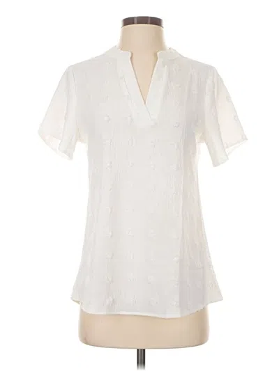 Pre-owned Blooming Jelly Short Sleeve Blouse In Ivory