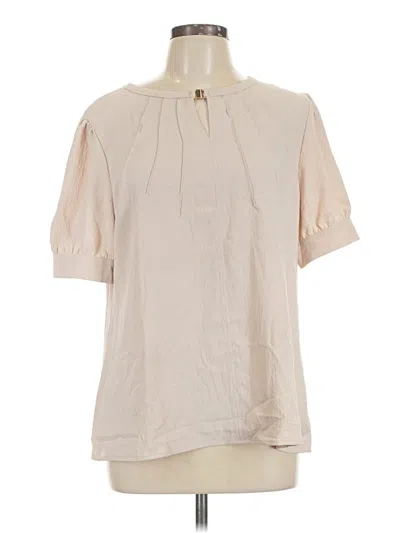 Pre-owned Blooming Jelly Short Sleeve Blouse In Ivory