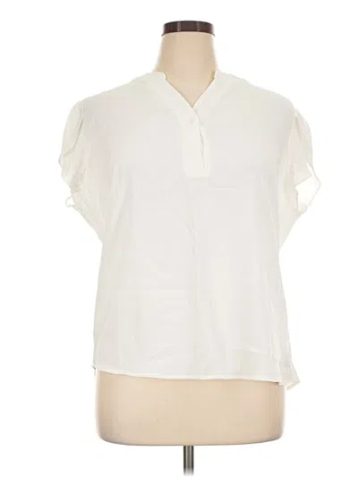 Pre-owned Blooming Jelly Short Sleeve Blouse In Ivory