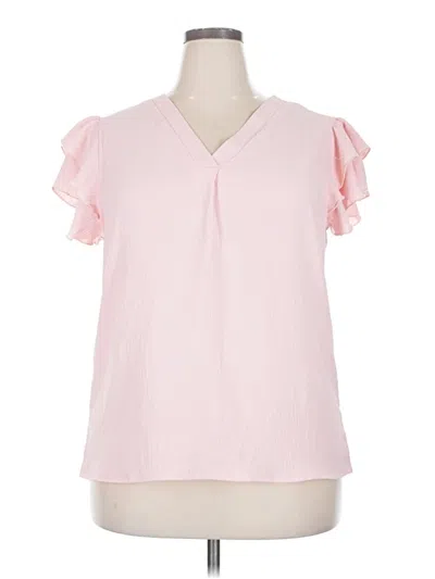 Pre-owned Blooming Jelly Short Sleeve Blouse In Pink