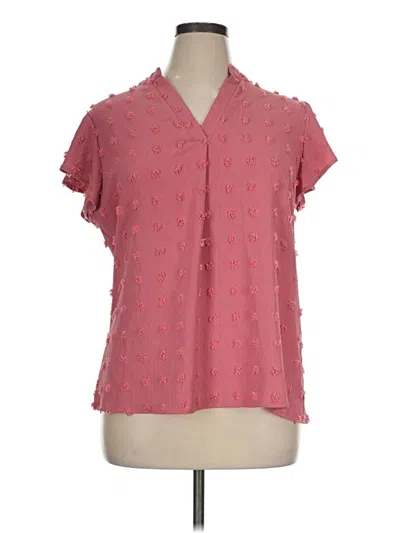 Pre-owned Blooming Jelly Short Sleeve Blouse In Pink