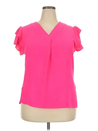 Pre-owned Blooming Jelly Short Sleeve Blouse In Pink