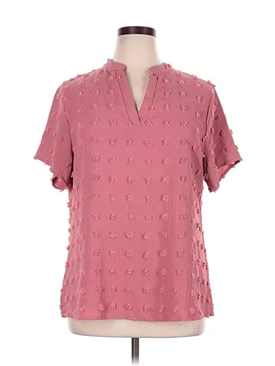 Pre-owned Blooming Jelly Short Sleeve Blouse In Pink