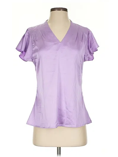 Pre-owned Blooming Jelly Short Sleeve Blouse In Purple