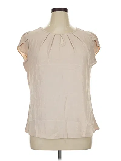 Pre-owned Blooming Jelly Short Sleeve Blouse In Tan