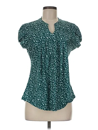 Pre-owned Blooming Jelly Short Sleeve Blouse In Teal