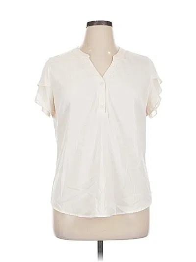 Pre-owned Blooming Jelly Short Sleeve Blouse In White