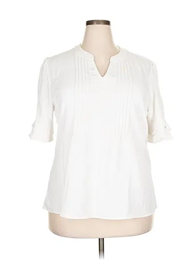 Pre-owned Blooming Jelly Short Sleeve Blouse In White
