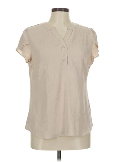 Pre-owned Blooming Jelly Short Sleeve Blouse In White