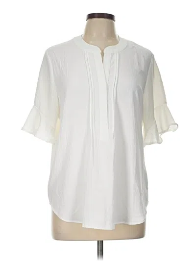 Pre-owned Blooming Jelly Short Sleeve Blouse In White