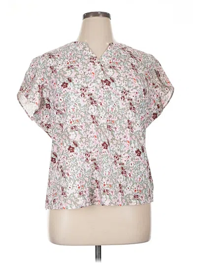 Pre-owned Blooming Jelly Short Sleeve Blouse In White