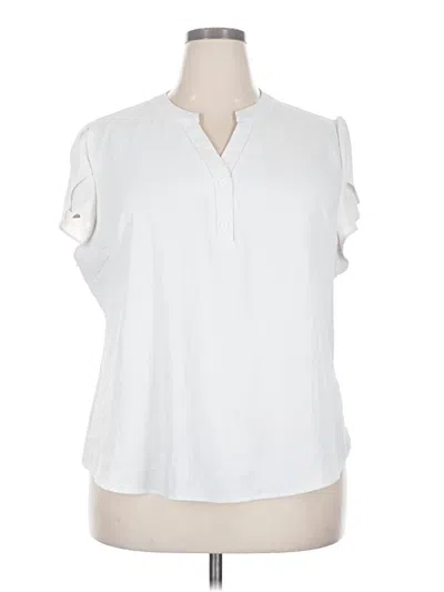 Pre-owned Blooming Jelly Short Sleeve Blouse In White