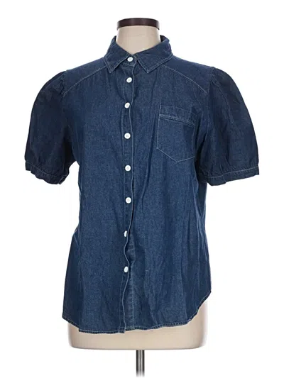 Pre-owned Blooming Jelly Short Sleeve Button Down Shirt In Blue