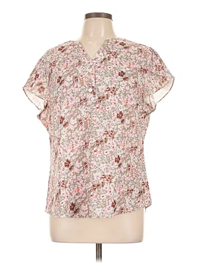 Pre-owned Blooming Jelly Short Sleeve Henley Shirt In Ivory