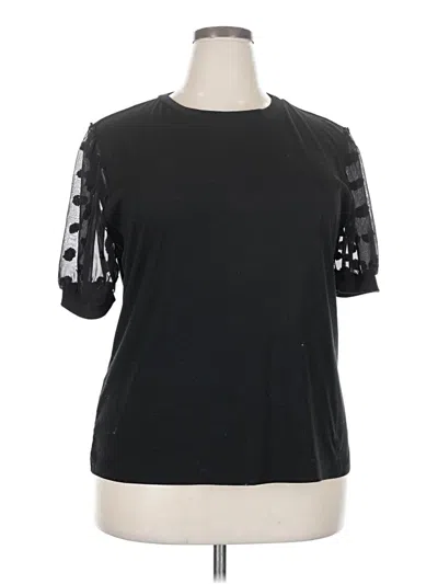 Pre-owned Blooming Jelly Short Sleeve Top Black Crew Neck Tops