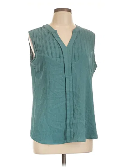 Pre-owned Blooming Jelly Sleeveless Blouse In Teal