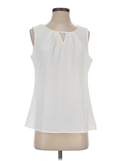 Pre-owned Blooming Jelly Sleeveless Blouse In White