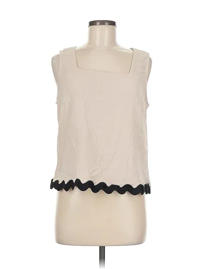 Pre-owned Blooming Jelly Sleeveless Top Ivory Halter Neckline Tops In White
