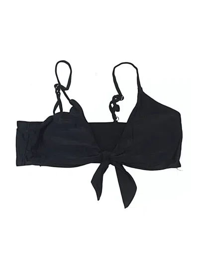 Pre-owned Blooming Jelly Swimsuit Top Black Solid Pattern Swimwear
