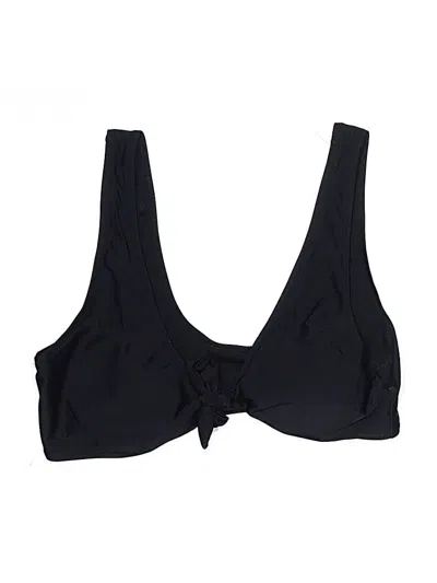 Pre-owned Blooming Jelly Swimsuit Top Black Solid Pattern Swimwear