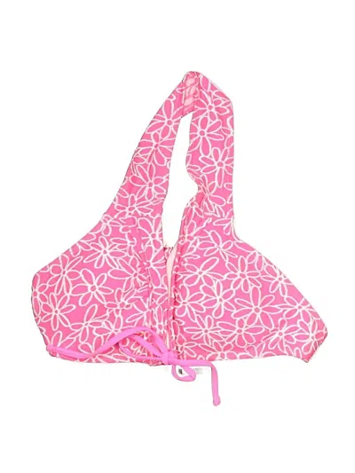 Pre-owned Blooming Jelly Swimsuit Top Pink Print Pattern Swimwear