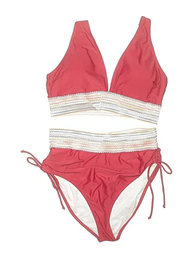 Pre-owned Blooming Jelly Two Piece Swimsuit In Red