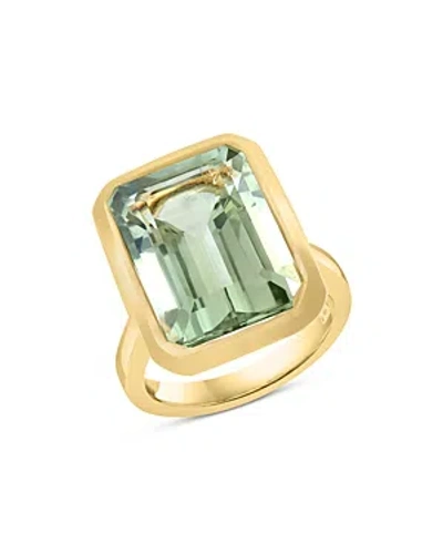 Bloomingdale's 14k Yellow Gold Prasiolite Ring - 100% Exclusive In Green/gold