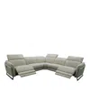 Bloomingdale's 5 Piece Silvio Leather Reclining Sectional In Frost