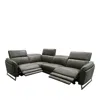Bloomingdale's 5 Piece Silvio Leather Reclining Sectional In Graphite