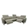 Bloomingdale's 5 Piece Silvio Leather Reclining Sectional In Taupe