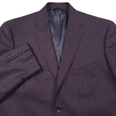 Pre-owned Bloomingdale's $548 Bloomingdales Burgundy Textured Wool Sport Coat Blazer Jacket Mens Size 48r In Red