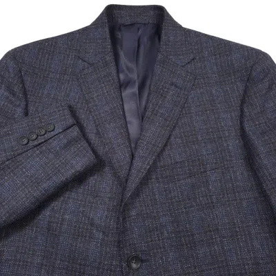 Pre-owned Bloomingdale's $548 Bloomingdales Navy Blue Wool Sport Coat Blazer Jacket Mens Size 42s