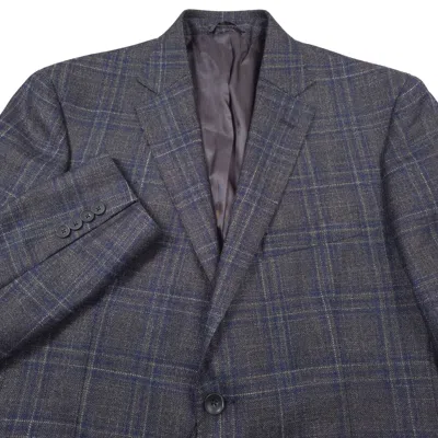 Pre-owned Bloomingdale's $698 Bloomingdales Gray Plaid Loro Piana Sport Coat Blazer Jacket Mens 44r