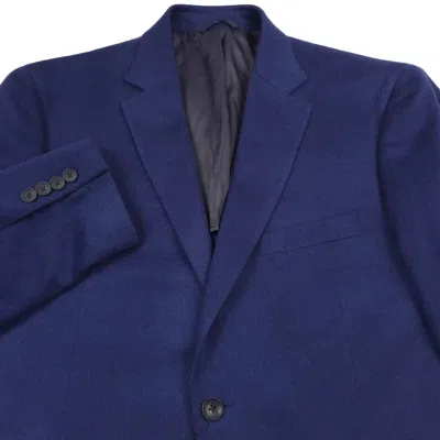 Pre-owned Bloomingdale's $798 Bloomingdales Cashmere Bright Navy Blue Sport Coat Blazer Jacket Mens 46r