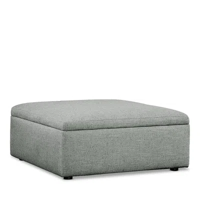 Bloomingdale's Alice Large Square Storage Ottoman, In Fabric In Lovely French Blue