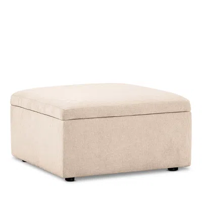 Bloomingdale's Alice Medium Square Storage Ottoman, In Fabric In Artisan Barley