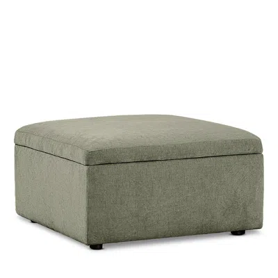 Bloomingdale's Alice Medium Square Storage Ottoman, In Fabric In Artisan Sage