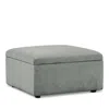 Bloomingdale's Alice Medium Square Storage Ottoman, In Fabric In Lovely French Blue