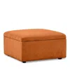 Bloomingdale's Alice Medium Square Storage Ottoman, In Fabric In Lovely Russet