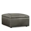 Bloomingdale's Alice Medium Square Storage Ottoman, In Leather In Brighton Loden