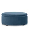 Bloomingdale's Alta Large Round Storage Ottoman, In Fabric In Amici Denim