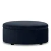 Bloomingdale's Alta Large Round Storage Ottoman, In Fabric In Amici Indigo