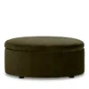 Bloomingdale's Alta Large Round Storage Ottoman, In Fabric In Amici Moss