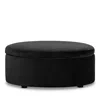 Bloomingdale's Alta Large Round Storage Ottoman, In Fabric In Amici Smoke